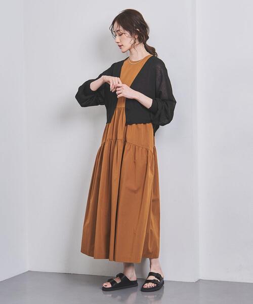 UNITED ARROWS（ユナイテッドアローズ）の「C/LI/N ドルマンスリーブ カーディガン（カーディガン/ボレロ・レディース・オフホワイト/ブラック/ライム/ネイビー・FREE）」の12枚目の写真