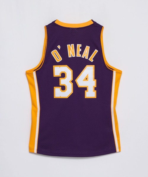 Mitchell&Ness（ミッチェル&ネス）の「Mitchell&Ness 　NBA SWINGMAN JERSEY LAKERS 99-00 SHAQUILLE O'NEAL（タンクトップ・メンズ・パープル・XL/M/L）」の4枚目の写真