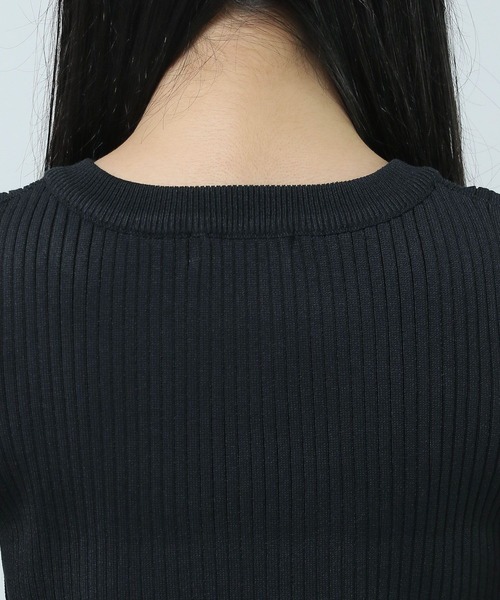 PAGEBOY（ページボーイ）の「フルZIPMIXリブノースリーブ（タンクトップ・レディース・オフホワイト/ブルー/ブラック・FREE）」の18枚目の写真