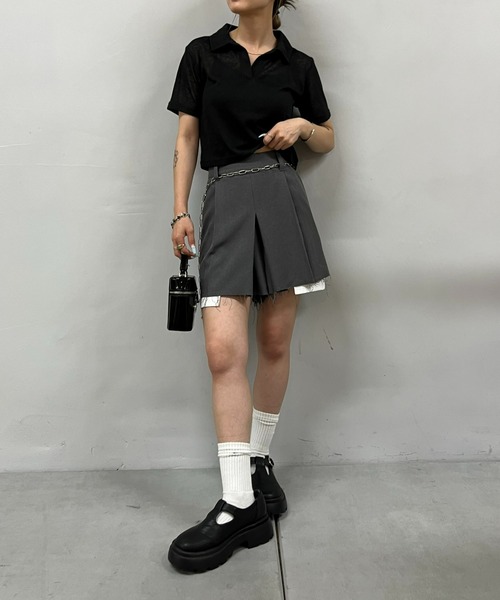 WHO'S WHO gallery（フーズフーギャラリー）の「プリーツキュロット（その他パンツ・レディース・グレー/ブラック/ベージュ/ブラック系その他・FREE）」の11枚目の写真