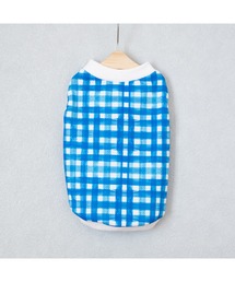 tone（トーン）の「【muum】【抗菌・消臭機能】【吸水速乾】水彩調チェック　タンクトップ　犬服　猫服(SU)（ペットウェア）」