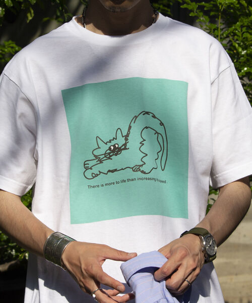 GLOSTER（グロスター）の「イラストレーター【ogwillust/オガワナツミ】 コラボTシャツ vol2（Tシャツ/カットソー・メンズ・チャコールグレー/ホワイト・M/L）」の9枚目の写真