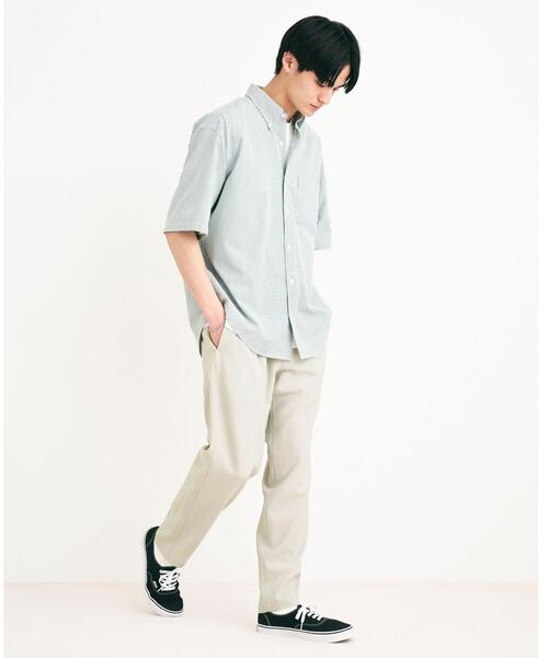 green label relaxing（グリーンレーベルリラクシング）の「リネンライク 2プリーツ ９分丈 ユーティリティ パンツ -ストレッチ-（その他パンツ・メンズ・ナチュラル/ライトブルー/ブラック・XL/S/L/M）」の6枚目の写真