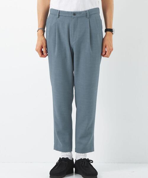 green label relaxing（グリーンレーベルリラクシング）の「リネンライク 2プリーツ ９分丈 ユーティリティ パンツ -ストレッチ-（その他パンツ・メンズ・ナチュラル/ライトブルー/ブラック・XL/S/L/M）」の9枚目の写真