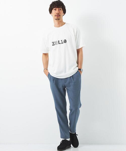 green label relaxing（グリーンレーベルリラクシング）の「リネンライク 2プリーツ ９分丈 ユーティリティ パンツ -ストレッチ-（その他パンツ・メンズ・ナチュラル/ライトブルー/ブラック・XL/S/L/M）」の13枚目の写真