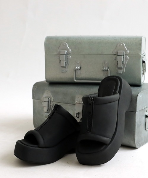 antiqua(アンティカ)の「厚底ミュールサンダル(サンダル・レディース・ブラック・S/M/L/LL)」の6枚目の写真