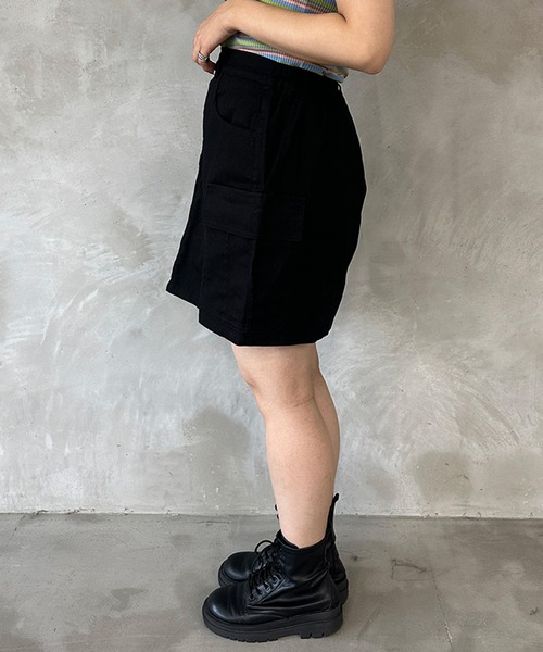 カーキビバルディミニスカートパンツ kutir（クティール）の「ミリタリーカーゴミニスカート