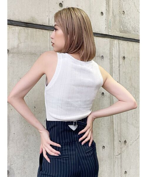 MURUA（ムルーア）の「アメスリタンク（Tシャツ/カットソー・レディース・ホワイト/ブラック/ベージュ/ブルー・FREE）」の6枚目の写真