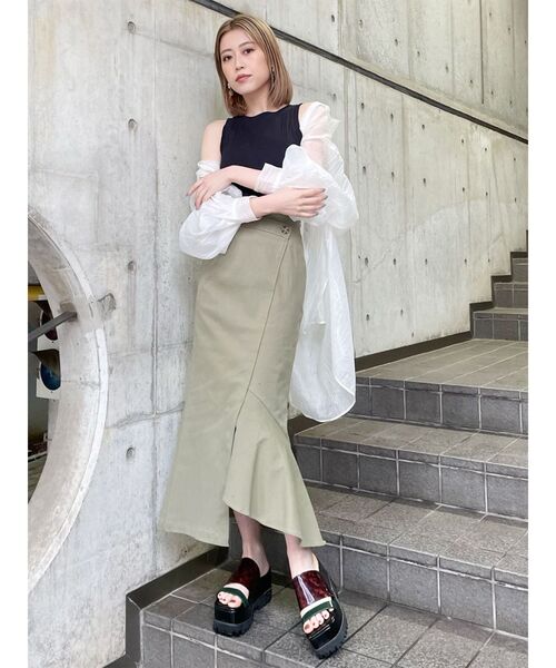 MURUA（ムルーア）の「アメスリタンク（Tシャツ/カットソー・レディース・ホワイト/ブラック/ベージュ/ブルー・FREE）」の11枚目の写真