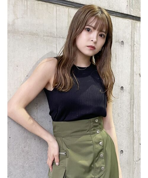 MURUA（ムルーア）の「アメスリタンク（Tシャツ/カットソー・レディース・ホワイト/ブラック/ベージュ/ブルー・FREE）」の12枚目の写真