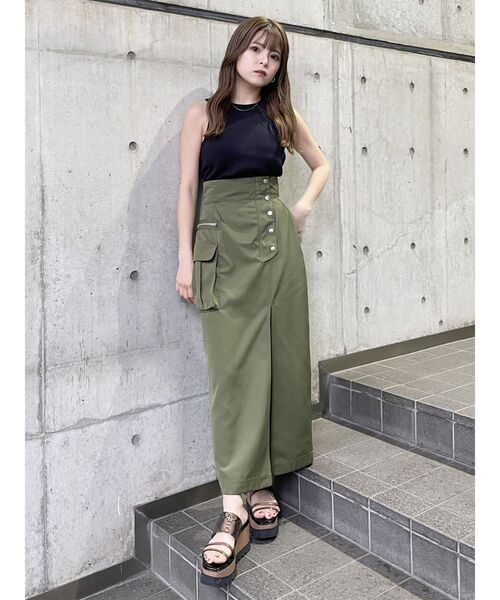 MURUA（ムルーア）の「アメスリタンク（Tシャツ/カットソー・レディース・ホワイト/ブラック/ベージュ/ブルー・FREE）」の14枚目の写真