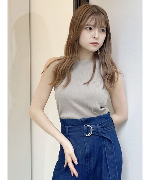 MURUA（ムルーア）の「アメスリタンク（Tシャツ/カットソー・レディース・ホワイト/ブラック/ベージュ/ブルー・FREE）」の15枚目の写真