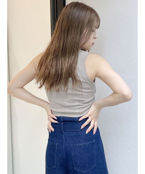 MURUA（ムルーア）の「アメスリタンク（Tシャツ/カットソー・レディース・ホワイト/ブラック/ベージュ/ブルー・FREE）」の16枚目の写真