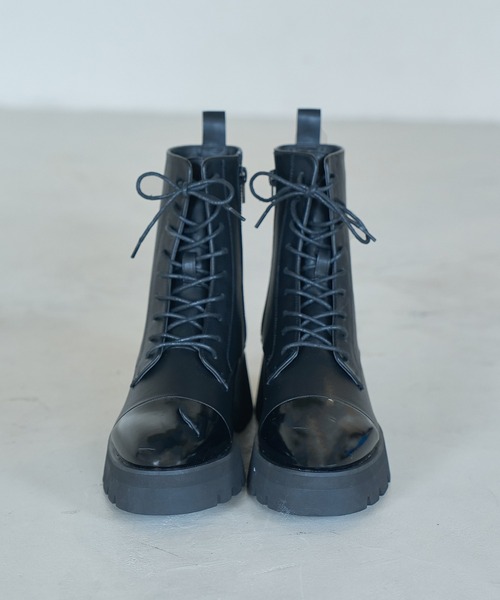 Juze（ジュゼ）の「【軽量】切り替えレースアップブーツ（ブーツ・レディース・ブラック・L/M/S）」の6枚目の写真