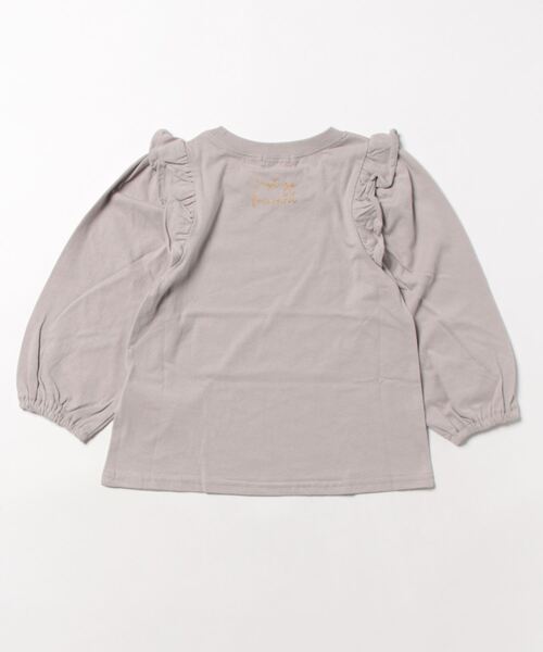 Lycee mine(リセマイン)の「【型崩れしないやわらかコットン】ラメプリントデザイントップス(Tシャツ/カットソー・キッズ・ラベンダー/アイボリー/グレイッシュベージュ/ブルーグレー/ネイビー・100cm/110cm/150cm/130cm/140cm/120cm)」の13枚目の写真