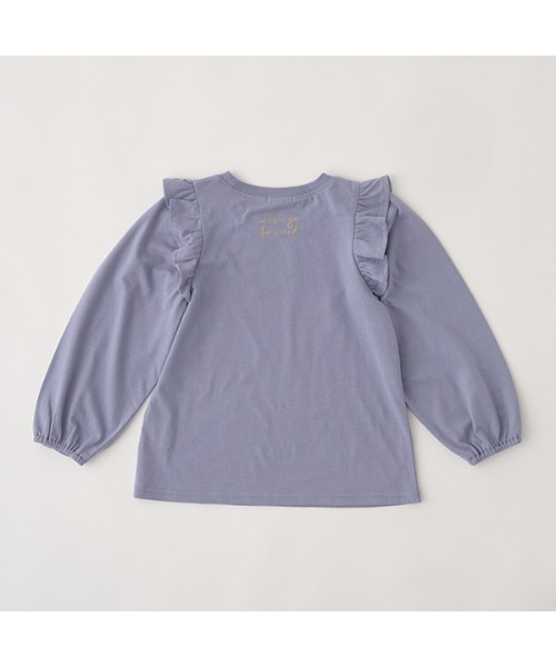 Lycee mine(リセマイン)の「【型崩れしないやわらかコットン】ラメプリントデザイントップス(Tシャツ/カットソー・キッズ・ラベンダー/アイボリー/グレイッシュベージュ/ブルーグレー/ネイビー・100cm/110cm/150cm/130cm/140cm/120cm)」の22枚目の写真