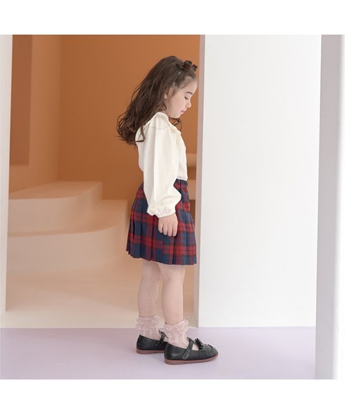 Lycee mine(リセマイン)の「【型崩れしないやわらかコットン】ラメプリントデザイントップス(Tシャツ/カットソー・キッズ・ラベンダー/アイボリー/グレイッシュベージュ/ブルーグレー/ネイビー・100cm/110cm/150cm/130cm/140cm/120cm)」の19枚目の写真