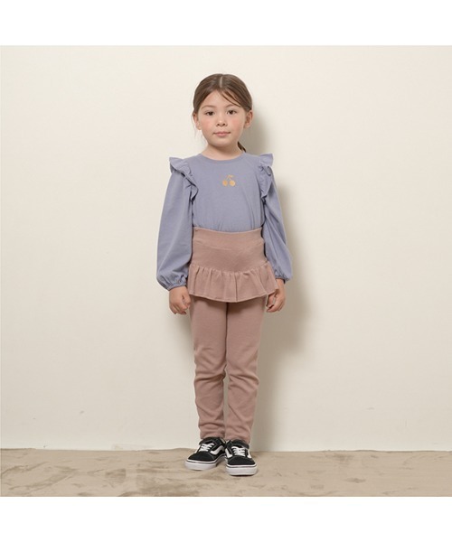 Lycee mine(リセマイン)の「【型崩れしないやわらかコットン】ラメプリントデザイントップス(Tシャツ/カットソー・キッズ・ラベンダー/アイボリー/グレイッシュベージュ/ブルーグレー/ネイビー・100cm/110cm/150cm/130cm/140cm/120cm)」の20枚目の写真