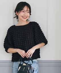 coca（coca） | ポコポコワッフルパフスリーブトップス(Tシャツ/カットソー)