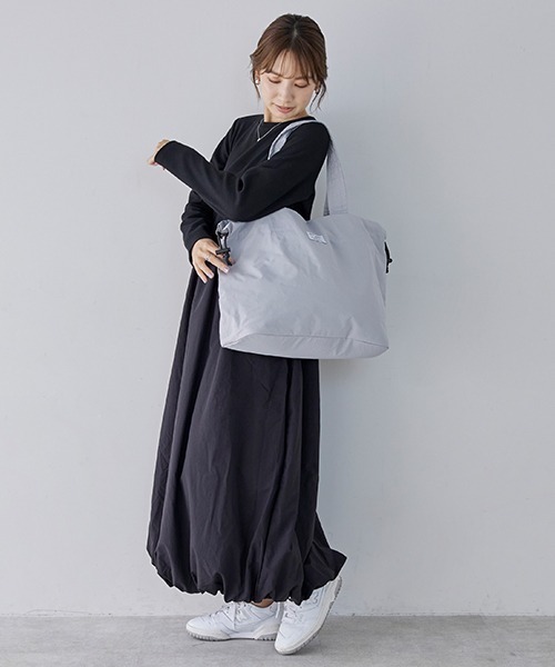 petit main（プティマイン）の「【WEB限定】【プティプラ】ママパパ巾着トートバッグ（トートバッグ・レディース・グレー・FREE）」の7枚目の写真