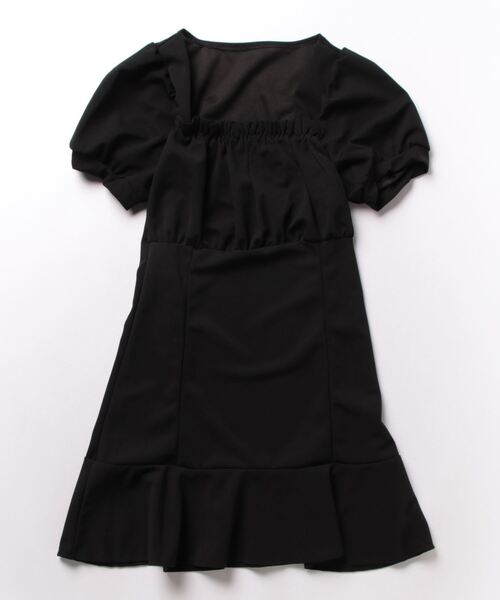 LOPASS（ロパス）の「半袖フリルミニワンピース（ワンピース・レディース・ピンク/ブラック/ホワイト・S/M/L）」の6枚目の写真