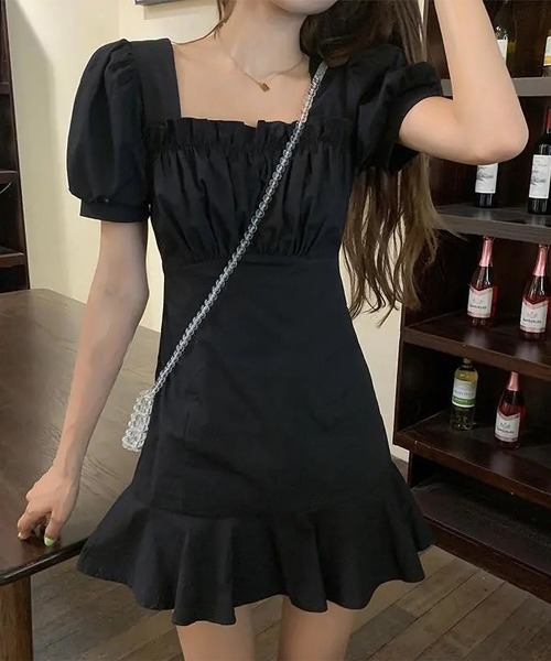 LOPASS（ロパス）の「半袖フリルミニワンピース（ワンピース・レディース・ピンク/ブラック/ホワイト・S/M/L）」の20枚目の写真