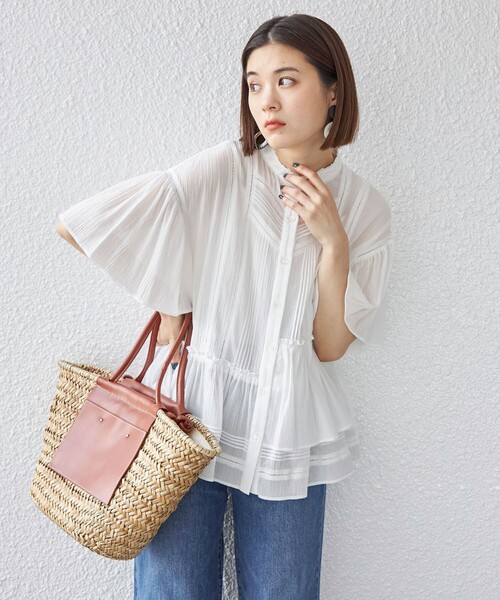 SHIPS(シップス)の「〈手洗い可能〉 綿 楊柳 レース ブラウス(シャツ/ブラウス・レディース・ブラック/ホワイト/レッド・ONE SIZE)」の14枚目の写真