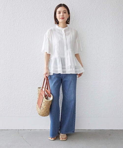 SHIPS(シップス)の「〈手洗い可能〉 綿 楊柳 レース ブラウス(シャツ/ブラウス・レディース・ブラック/ホワイト/レッド・ONE SIZE)」の19枚目の写真