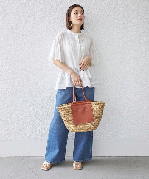 SHIPS(シップス)の「〈手洗い可能〉 綿 楊柳 レース ブラウス(シャツ/ブラウス・レディース・ブラック/ホワイト/レッド・ONE SIZE)」の20枚目の写真