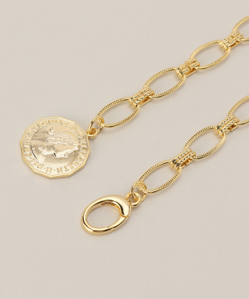 【美品】SLOBE IENA チェーンサスペンダー　牛革　ブラック　ゴールド 美品】SLOBE IENA チェーンサスペンダー 牛革 ブラック ゴールド