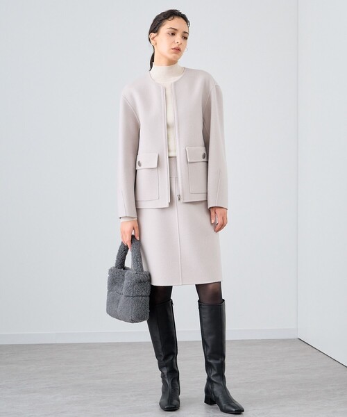 セール】シアーウールシルクリブハイネック プルオーバー（ニット