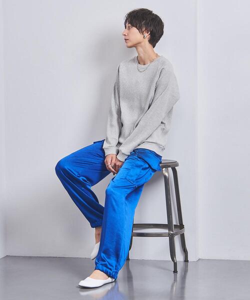 BASERANGE(ベースレンジ)の「<BASERANGE>リブ スウェット(スウェット・レディース・グレー/オフホワイト・S)」の10枚目の写真