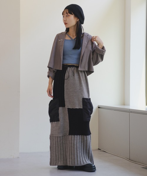 Kastane（カスタネ）の「モヘアニットベレー帽（ハンチング/ベレー帽・レディース・イエロー/ブラック/グレー・FREE）」の10枚目の写真