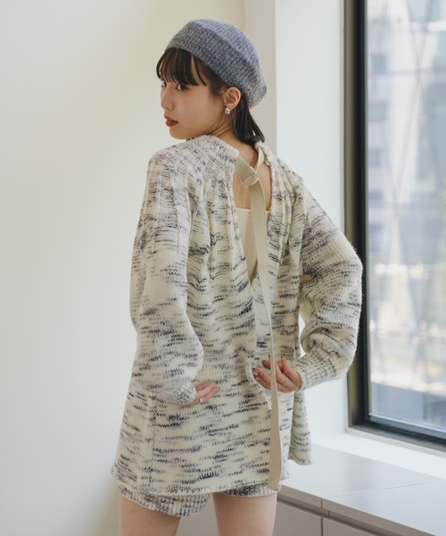 Kastane（カスタネ）の「モヘアニットベレー帽（ハンチング/ベレー帽・レディース・イエロー/ブラック/グレー・FREE）」の19枚目の写真