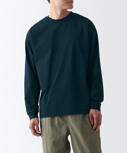 無印良品（ムジルシリョウヒン）の「〔MUJI WALKER〕ＵＶカット吸汗速乾長袖Ｔシャツ（Tシャツ/カットソー・レディース・オフホワイト/ネイビー系/グレー/ブラック・M/S/XL/L/XXL/XS）」の12枚目の写真