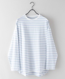 OUTDOOR PRODUCTS | 【OUTDOOR PRODUCTS/アウトドアプロダクツ】ルーズシルエット　ビッグシルエット　裾ラウンド　ボーダーロンT(Tシャツ/カットソー)