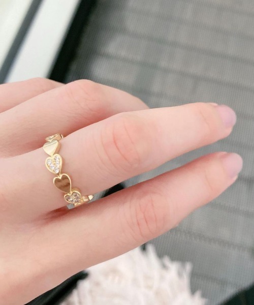 crafty(クラフティー)の「金属アレルギー/ハートジルコニアリング/サージカルステンレス(リング・レディース・ゴールド・FREE)」の10枚目の写真