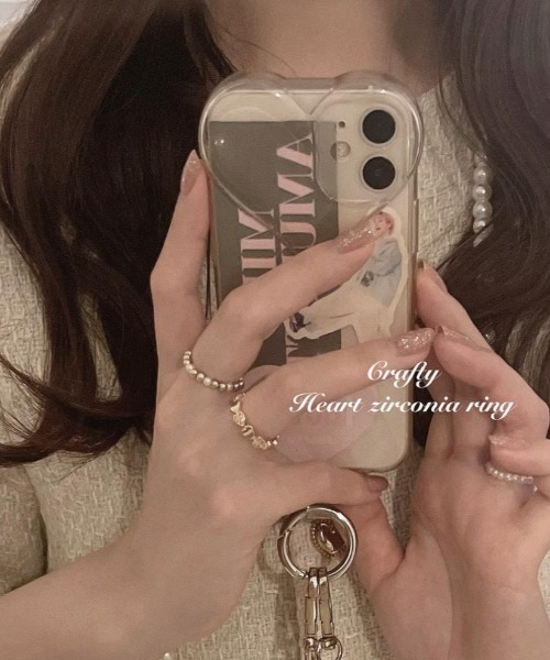 crafty(クラフティー)の「金属アレルギー/ハートジルコニアリング/サージカルステンレス(リング・レディース・ゴールド・FREE)」の12枚目の写真