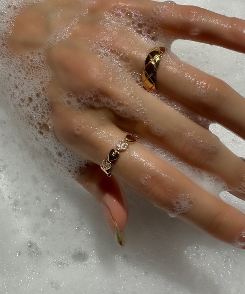 crafty(クラフティー)の「金属アレルギー/ハートジルコニアリング/サージカルステンレス(リング・レディース・ゴールド・FREE)」の16枚目の写真