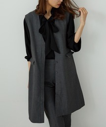 BELLUNA PLUS（ベルーナ）の「キレイ見え！ロングジレセットアップ（ベスト）」