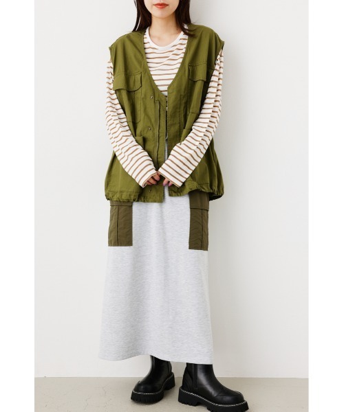 RODEO CROWNS WIDE BOWL(ロデオクラウンズワイドボウル)の「シアーボーダートップス(Tシャツ/カットソー・レディース・オレンジ系その他/グレー系その他/ベージュ系その他・FREE)」の12枚目の写真