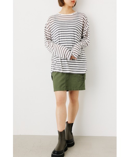 RODEO CROWNS WIDE BOWL(ロデオクラウンズワイドボウル)の「シアーボーダートップス(Tシャツ/カットソー・レディース・オレンジ系その他/グレー系その他/ベージュ系その他・FREE)」の18枚目の写真