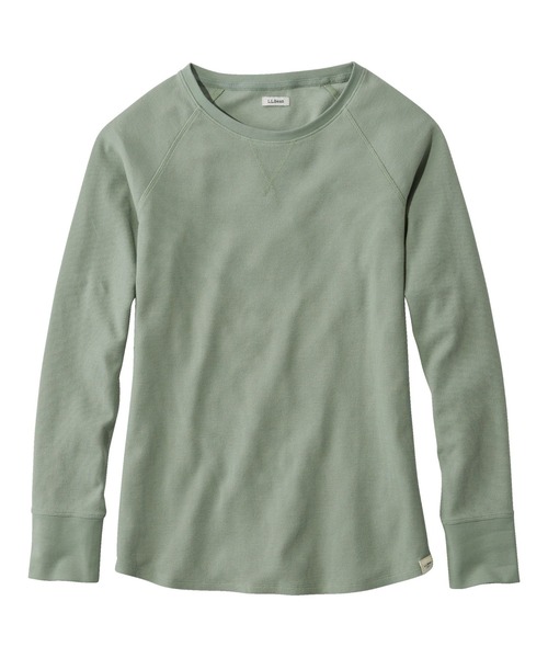 L.L.Bean(エルエルビーン)の「アンシュリンカブル・ミニワッフル・ティ、長袖 クルーネック 米国フィット・プチ(Tシャツ/カットソー・レディース・アイボリー/ブルーグリーン/セージグリーン/クリーム・SMALL/MEDIUM/LARGE/X-SMALL)」の8枚目の写真