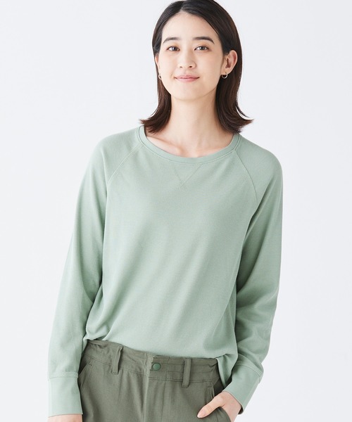 L.L.Bean(エルエルビーン)の「アンシュリンカブル・ミニワッフル・ティ、長袖 クルーネック 米国フィット・プチ(Tシャツ/カットソー・レディース・アイボリー/ブルーグリーン/セージグリーン/クリーム・SMALL/MEDIUM/LARGE/X-SMALL)」の15枚目の写真