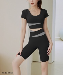 カップ付半袖トップ タンクトップ