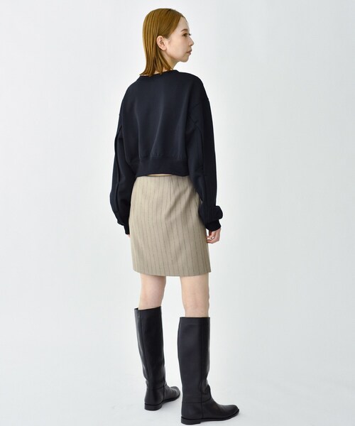 CODE A（コードエー）の「◆CODE A ｜ wool stripe mini skirt（スカート・レディース・サンドベージュ/ブラック・38/36）」の15枚目の写真