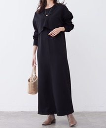 Chez toi | ダンボールニットプルオーバー×ノースリワンピース(ワンピース)