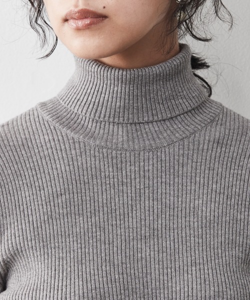 CHIC STYLE(シックスタイル)の「<大きいサイズ>ロングスリーブタートルニットプルオーバー シックスタイル(ニット/セーター・レディース・ブラック/アイボリー/グレー・L/5L/3L/4L/LL)」の14枚目の写真