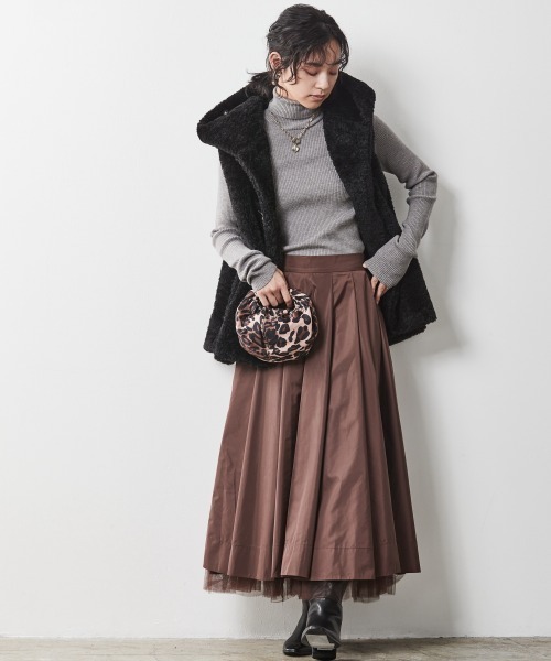 CHIC STYLE(シックスタイル)の「<大きいサイズ>ロングスリーブタートルニットプルオーバー シックスタイル(ニット/セーター・レディース・ブラック/アイボリー/グレー・L/5L/3L/4L/LL)」の10枚目の写真