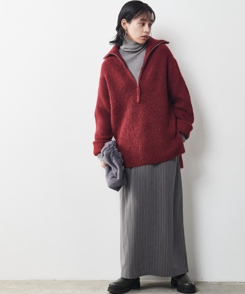 CHIC STYLE(シックスタイル)の「<大きいサイズ>ロングスリーブタートルニットプルオーバー シックスタイル(ニット/セーター・レディース・ブラック/アイボリー/グレー・L/5L/3L/4L/LL)」の9枚目の写真